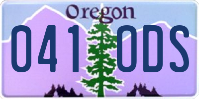 OR license plate 041ODS