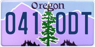 OR license plate 041ODT
