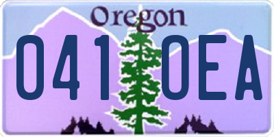 OR license plate 041OEA