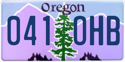 OR license plate 041OHB