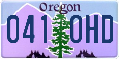 OR license plate 041OHD