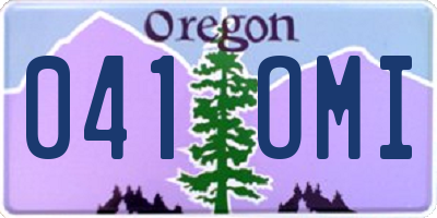 OR license plate 041OMI