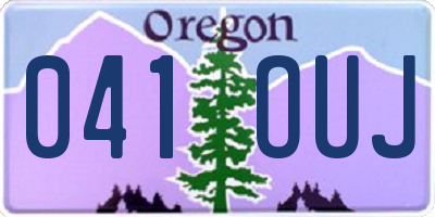 OR license plate 041OUJ