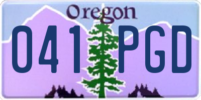 OR license plate 041PGD