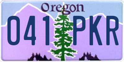 OR license plate 041PKR