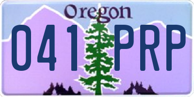 OR license plate 041PRP