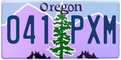 OR license plate 041PXM