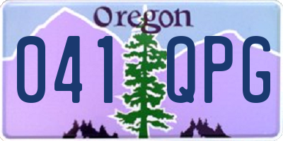 OR license plate 041QPG