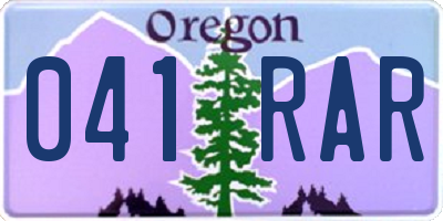 OR license plate 041RAR