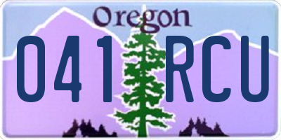OR license plate 041RCU