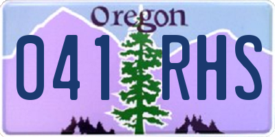 OR license plate 041RHS
