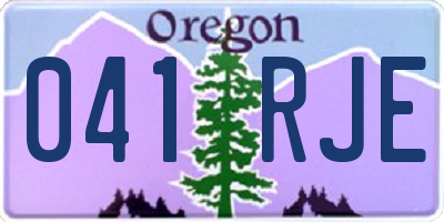 OR license plate 041RJE