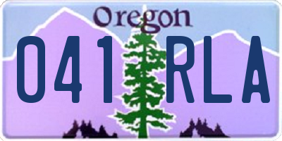 OR license plate 041RLA