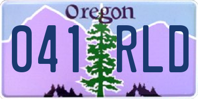 OR license plate 041RLD