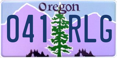 OR license plate 041RLG