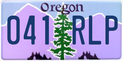 OR license plate 041RLP