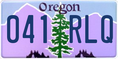OR license plate 041RLQ
