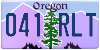 OR license plate 041RLT