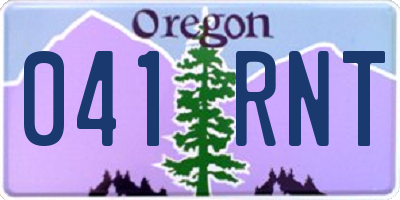 OR license plate 041RNT