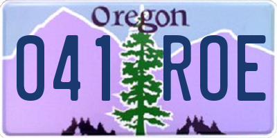 OR license plate 041ROE
