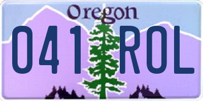 OR license plate 041ROL