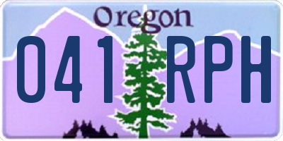 OR license plate 041RPH