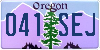 OR license plate 041SEJ