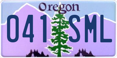OR license plate 041SML
