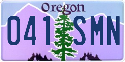 OR license plate 041SMN