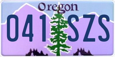 OR license plate 041SZS