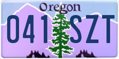 OR license plate 041SZT