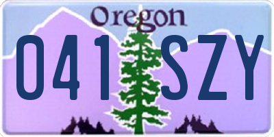 OR license plate 041SZY