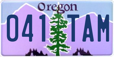 OR license plate 041TAM