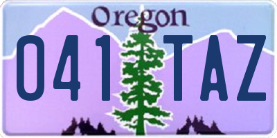 OR license plate 041TAZ