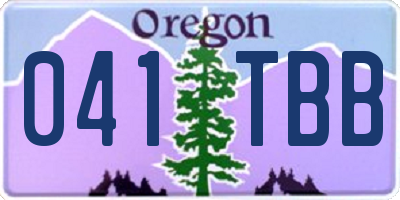OR license plate 041TBB