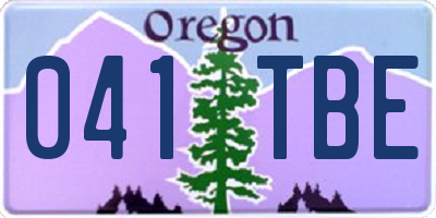 OR license plate 041TBE