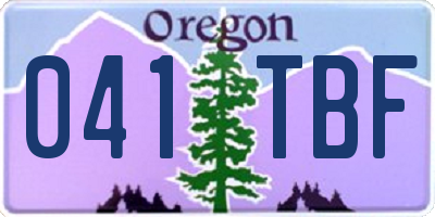 OR license plate 041TBF