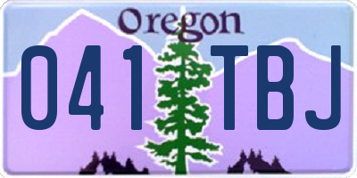 OR license plate 041TBJ