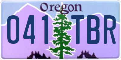 OR license plate 041TBR