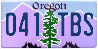 OR license plate 041TBS