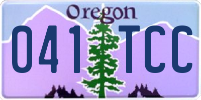 OR license plate 041TCC