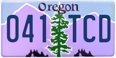 OR license plate 041TCD