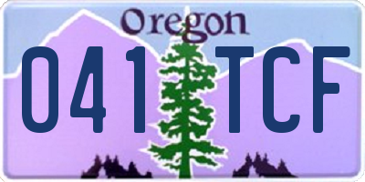 OR license plate 041TCF