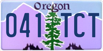 OR license plate 041TCT