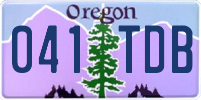 OR license plate 041TDB