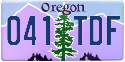 OR license plate 041TDF