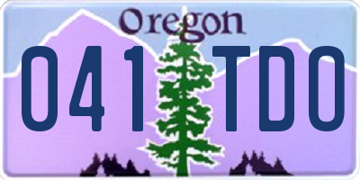 OR license plate 041TDO