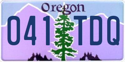 OR license plate 041TDQ