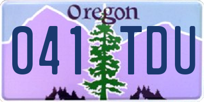 OR license plate 041TDU