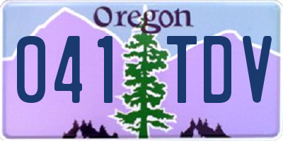 OR license plate 041TDV